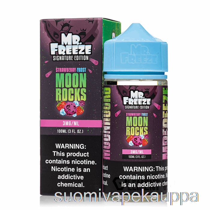 Vape Nesteet Moonrocks - Mansikka Pakaste - Mr Freeze - 100ml 0mg